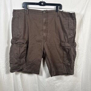 Levi's Men's Premium Cotton Cargo Shorts With Belt Relaxed Fit Brown‎ Size 44